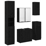 Bathroom Furniture Set 5 pcs Black Oak Engineered Wood 3416115