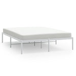 ZNTS Metal Bed Frame without Mattress White 160x200cm 350916