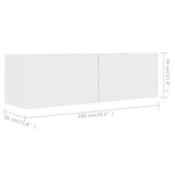 TV Cabinets 4 pcs White 100x30x30 cm Engineered Wood 3074452