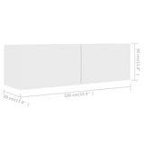 TV Cabinets 4 pcs White 100x30x30 cm Engineered Wood 3074452
