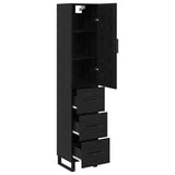 Highboard Black Oak 34.5 x 34 x 180 cm Engineered Wood 3416155