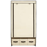 282459 Wardrobe Cream 87x49x159 cm Fabric