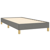Bed Frame without Mattress Dark Grey 90x190 cm Single Single Fabric 349831