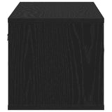 Wall Shelf with Door Black Oak 140 x 41 x 75 cm Engineered Wood 862601