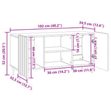 TV Cabinet Artisan Oak 102 x 34.5 x 52 cm Engineered Wood 894474