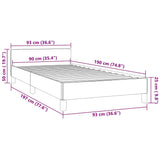 Bed Frame without Mattress Light Grey 90x190cm Single Velvet 349902