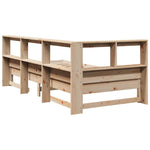 Bookcase Bed without Mattress 75x190 cm Solid Wood Pine 3324445