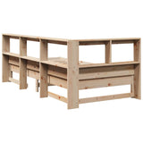 Bookcase Bed without Mattress 75x190 cm Solid Wood Pine 3324445