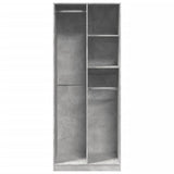 Wardrobe Concrete Grey 80x50x200 cm Engineered Wood 3307759