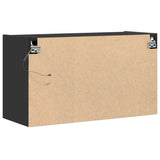 TV Wall Cabinet with LED Lights Black 80x31x45 cm 852286