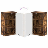 Bathroom Furniture Set Smoked Oak Engineered wood, Metal 3393118