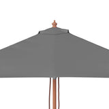 Garden Parasol Anthracite Polyester, Laminated bamboo, Hardwood 44535