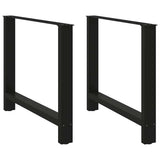 Dining Table Legs Black 2 pcs 90x cm Steel 4013316