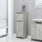 ZNTS 3 Piece Bathroom Furniture Set Concrete Grey Engineered Wood 3056929