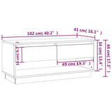 TV Cabinet Concrete Grey 102x41x44 cm Engineered Wood 809489