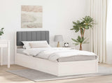 Bed Frame with Upholstered Headboard Light Grey 75 x 190 cm 877813