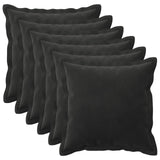 Cushion with Pillow HOUTEN 6 pcs Black Velvet 935090