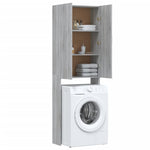 ZNTS Washing Machine Cabinet Grey sonoma 64x25.5x190 cm 813192