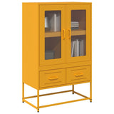Highboard Mustard Yellow 68x39x111.5 cm Steel 853365