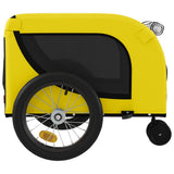 Pet Bike Trailer Yellow and Black Oxford Fabric and Iron 94022