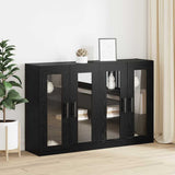 Wall Mounted Cabinets 2 pcs Black oak 69.5 x 34 x 90 cm 3394568