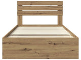 Bed Frame Artisian Oak 90 x 200 cm Solid Pine Wood 3411462