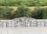 Arched Gabion Baskets 9 pcs 300x30x60/80 cm Galvanised Iron 3146492