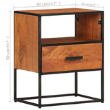 Bed Cabinet 40x30x50 cm Solid Acacia Wood 327446