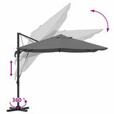 Umbrella Anthracite 351 x 250 x 260 cm Polyester and Aluminium 42003345