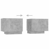 TV Cabinet with LED Lights Concrete Grey 260x35x40 cm 3081919