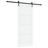 Sliding Door ORKDAL 86 x 211 cm Engineered Wood White and Black 3450270