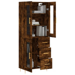 Highboard Smoked Oak 69.5x34x180 cm Engineered Wood 3198590