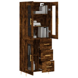 Highboard Smoked Oak 69.5x34x180 cm Engineered Wood 3198590