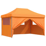 ZNTS Foldable Party Tent Pop-Up with 4 Sidewalls Orange 4005025