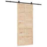 Sliding Door Natural 90 x 208 cm Solid Pine Wood 3445642