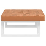 Basin Shelf Wall Mounted Steel and Solid Wood Beech 3302372