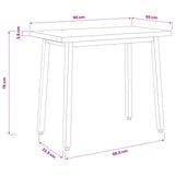 90 x 55 x 75 cm Solid Acacia Wood Natural and Coffee 937470