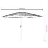 Garden Parasol with Steel Pole Blue 248x248x248 cm 4005090