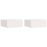 Bedside Table 2 pcs White 39 x 34 x 16.5 cm Solid pine wood 873502