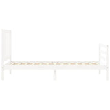 Bed Frame without Mattress White 100x200 cm Solid Wood Pine 3193847