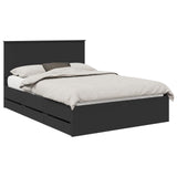 Bed Frame with Drawer Black 135 x 190 cm Engineer Wood 3411125