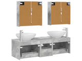 Bathroom Furniture Set 5 pcs Concrete Grey 3406970