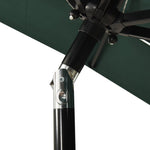 3-Tier Garden Parasol with Aluminium Pole Green 2x2 m 313845