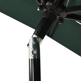 3-Tier Garden Parasol with Aluminium Pole Green 2x2 m 313845