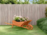 Wheelbarrow Planter 128x45.5x43 cm Solid Wood Fir 364229