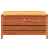 Garden Footstool with Cushion Wax Brown Solid Wood Pine 844928