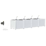 Garden Planter 4 pcs White 160 x 40 x 37.5 cm Plastic 42002915