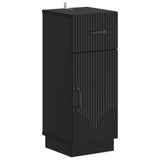 4 Piece Bathroom Cabinet Set HOORN Black Engineered Wood 3417955