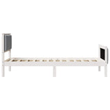 Bed Frame with Headboard Light Grey 100 x 200 cm Fabric 878353