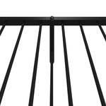 ZNTS Metal Bed Frame without Mattress with Footboard Black 100x200cm 350877